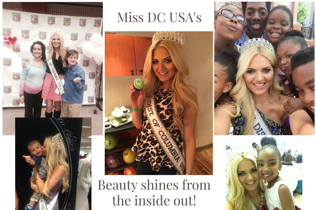 Miss DC USA collage at Policy TakeOver Bowl for a Cause charity event benefiting Sickle Cell Disease Association of America